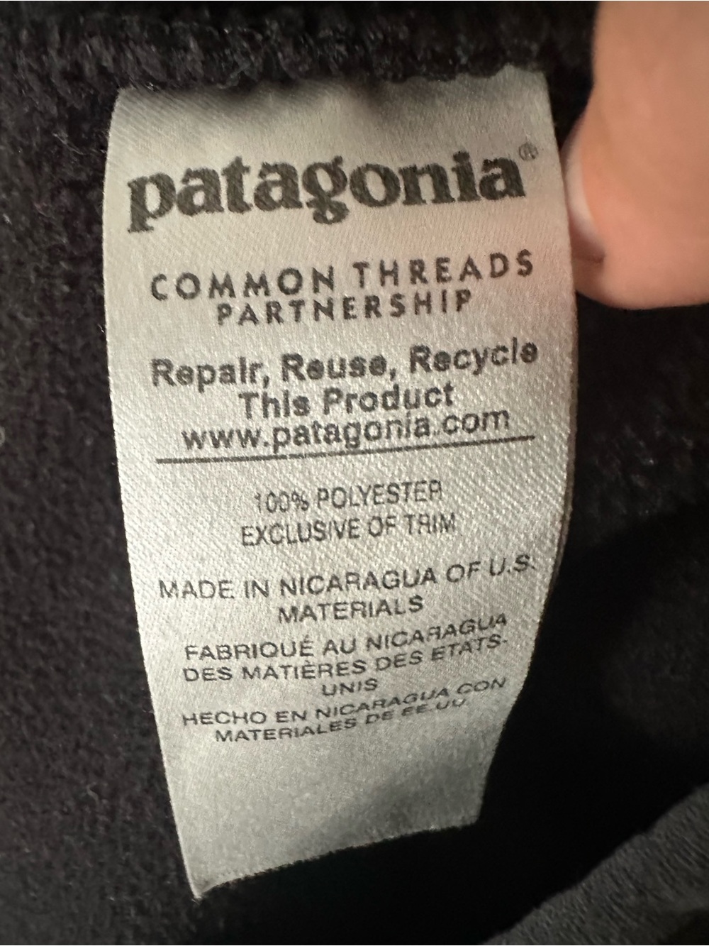 PATAGONIA Black Snap T Pullover Synchilla Fleece - Picture 5 of 6
